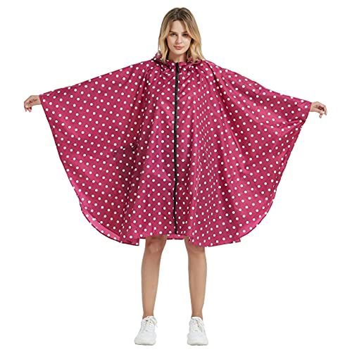 Image of salamra Rain Poncho Jacket - Hooded Waterproof Raincoat with Pocket for Women Men Adults