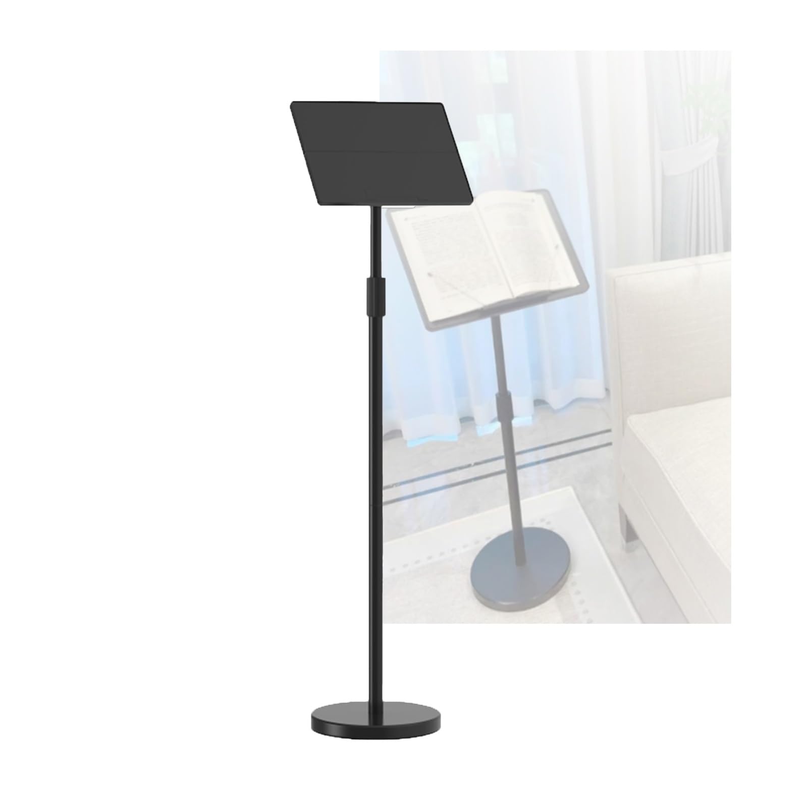 Stojak do czytania z regulacją wysokości, półka do czytania książek z klipsem, solidna nośność, do tabletu do rysowania nut