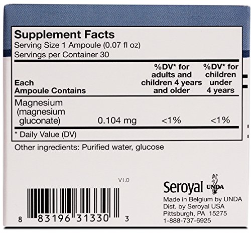 Unda Gammadyn Mg | Magnesium Oligo-Element Supplement | 30 Ampoules #TOP1
