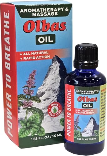 Olbas Massage and Aromatherapy Oil, 1.65 Fl Oz,Body Massage Oil, Swiss Herbal Remedies with Pure Essential Massage Oils for Muscle Relaxing and Soothing Comfort for Pain Relief.