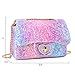 mibasies Kids Purse Toddler Gifts for Little Girls Crossbody Purses Presents,Small,(purple glitter)