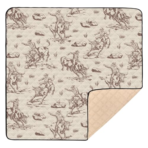 Selerdon Baby Play Mat Western Cowboy Horse 50