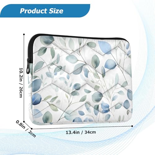 Funda para portátil de 13-14 pulgadas Eucalyptus Blue Leave miniatura 3