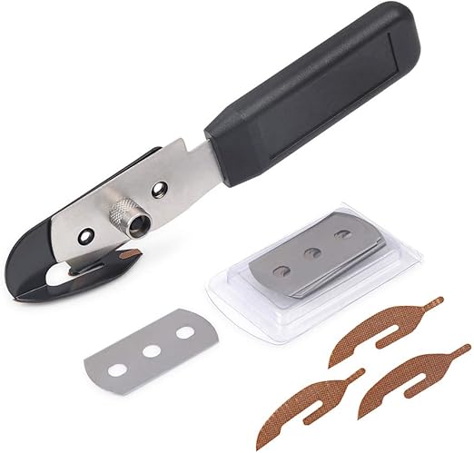 Gomake Vinyl Backing Cutter Bodyguard Vinyl Wrap Cutting Knife, Hidden Blade Wrap Cutter for Car Tinting and Backing Paper with 10 Extra Blades and 3 PTFE Stickers