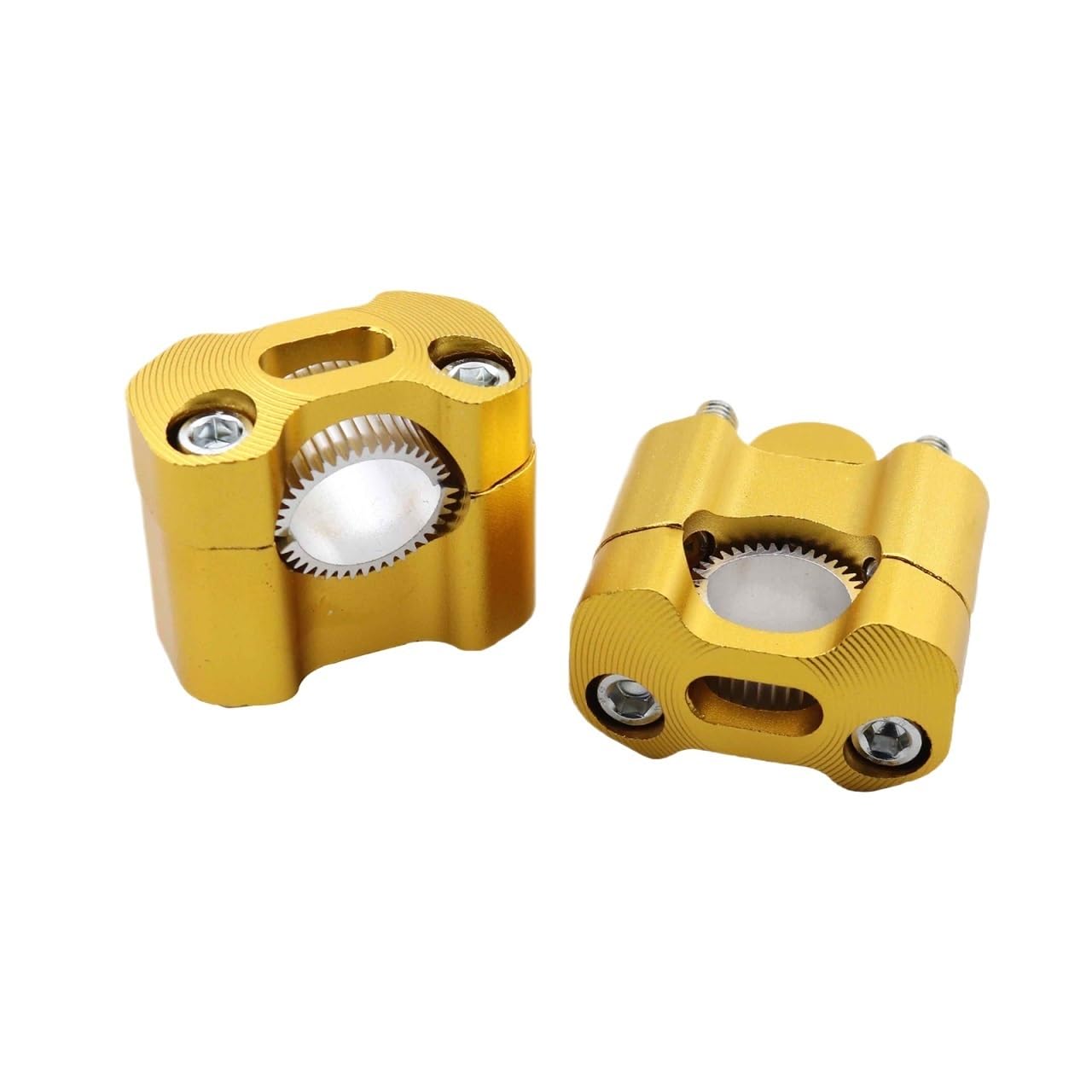 EGUIAS Motorcycle ATV 22mm 28mm Handlebar Clamp Handlebar Risers Adapter Bar Clamps Universal(Gold)