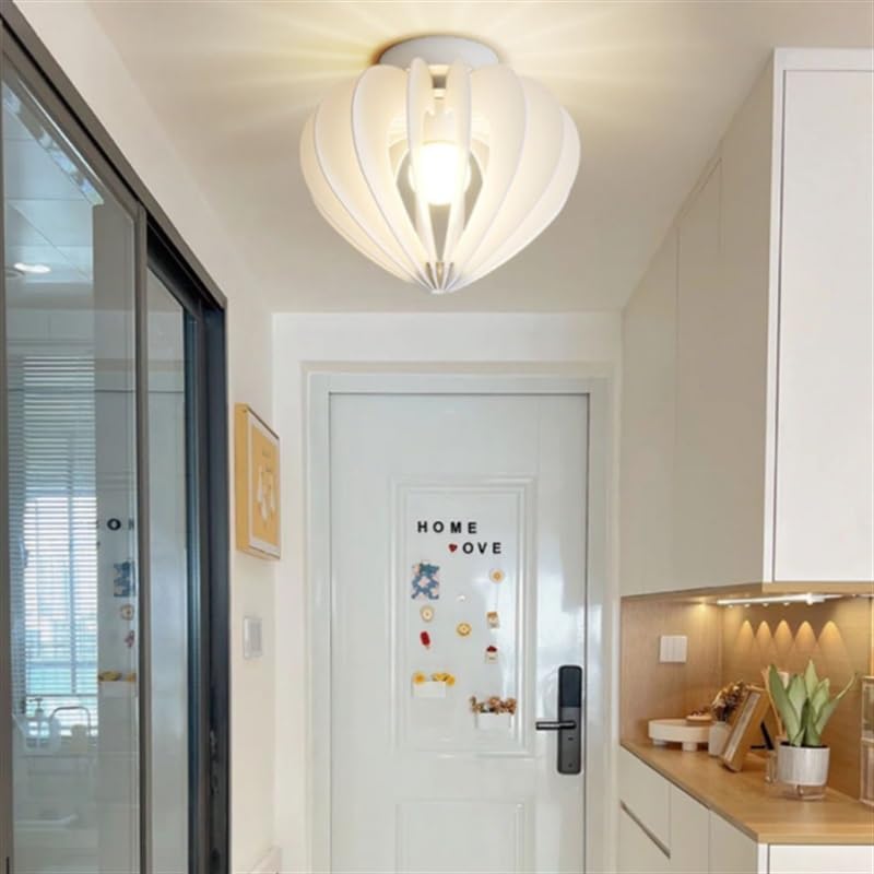 Plafonnier fleur blanc en fer chic et acrylique moderne de luxe G9