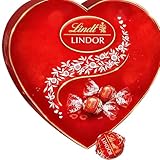 San Valentin Regalos Hombre y Mujer Bombones Corazón Chocolate con Leche | Edición San Valentín | 16 Bombones | Relleno Cremoso LINDOR | Caja Regalo 200g | Ideal para Parejas | Detalle Romántico