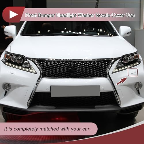 HEROFFIX Front Left Bumper Headlight Washer Nozzle Cover Cap No.8504548030 Bumper Trim Nozzle Cover for Lexus RX270 RX350 RX450H 2012-2013 Unpainted 1 Pc
