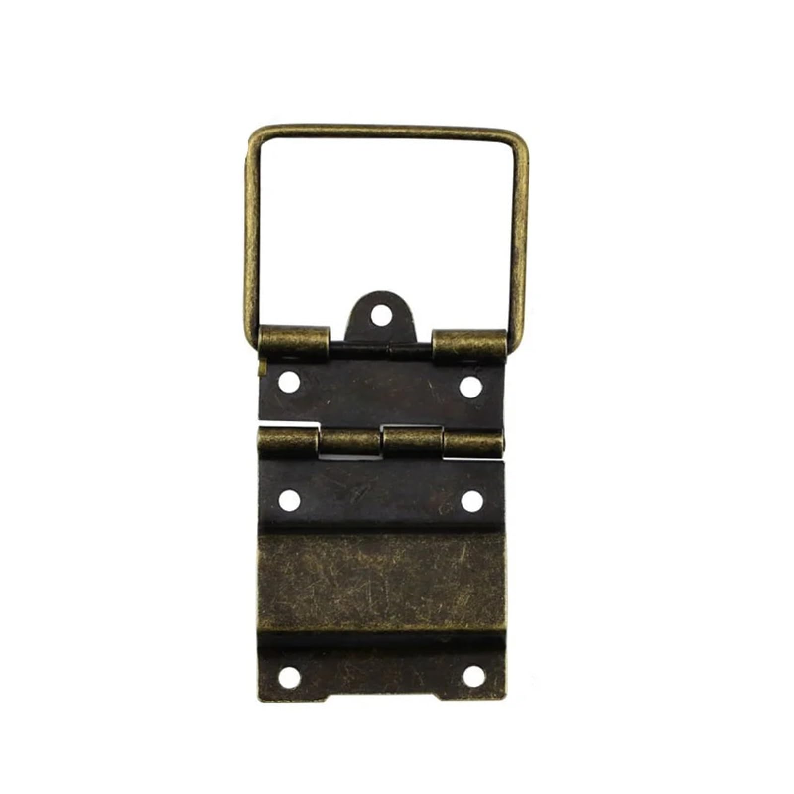 Hardware Decorative 4pcs Antique Wooden Iron Hinge Jewelry Box DIY Accessories for Box(Bronze L)