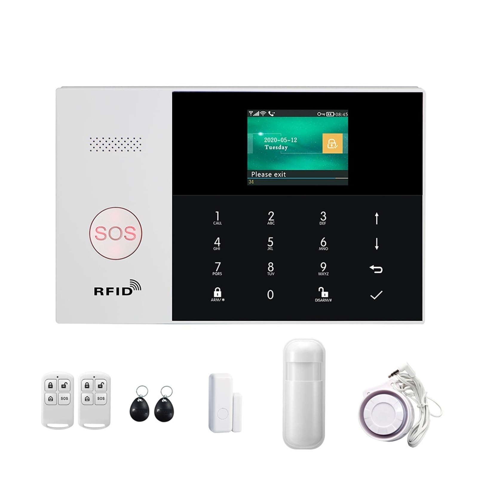 Système d'alarme connecté Smart Life avec kit alarme de sécurité antivol maison sans fil