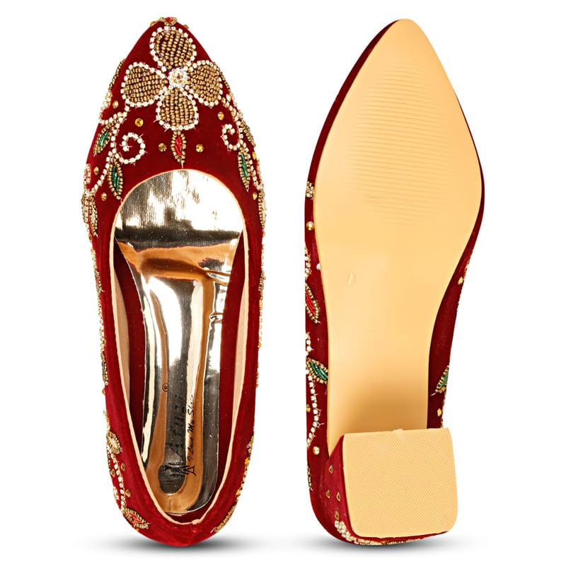 AFUZI Casual Stylish Comfortable Heel Bellies for Women and Girls - Fashionable Slip On with Elegant Design Perfect for Occasions 4 51MI4bUa2tL