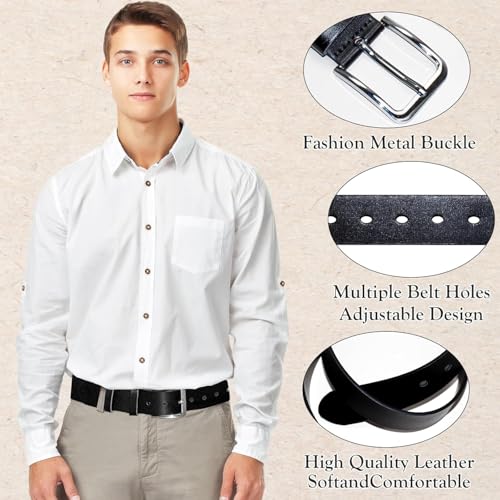 Classic Genuine Leather Belt for Jeans – Versatile for Golf, Dress Pants, or Casual Shirts3