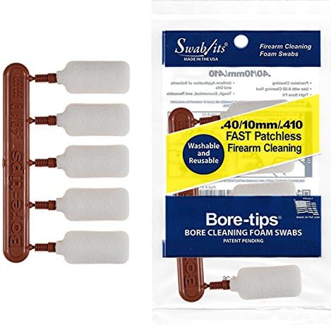 Swab-its® (12 bolsas) Limpieza de pistola de calibre 40cal/0.394 in/410, fabricada en los Estados Unidos