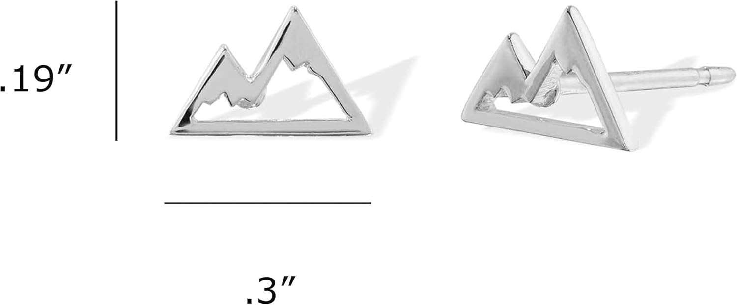 Boma Jewelry Sterling Silver Snow-Cappped Mountain Stud Earrings - Image 5