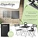 KESSER® Bistroset 3-teilig mit Bistrotisch & 2 Klappbaren Stühlen | Gartenmöbel-Set Outdoor Sitzgruppe | UV & wetterbeständig Gartentisch | Balkonset bestehend aus Klapptisch & 2x Klappstühlen & Cover