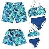WonderBabe Mutter Tochter Familie Matching Swimwear Mommy Und Me Kleidung Badeanzug Mädchen Badeanzug Unkraut Bikini Set
