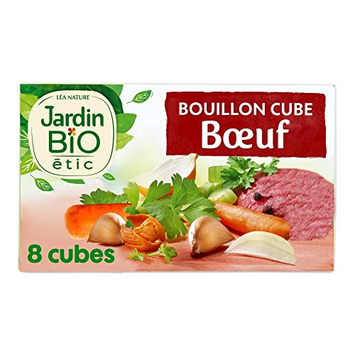 Jardin BIO étic - Bouillon cube boeuf - bio - Salé - Certifié AB - Boite de 80g