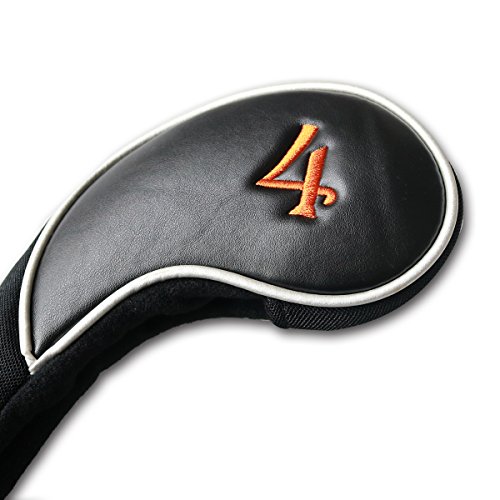 CRAFTSMAN GOLF Black Iron Head Covers Headcover Set with Colorful No. for Taylormade Cobra Mizuno Etc.Suitable for Right and Left Hander Golfer by CRAFTSMAN GOLF - Image 4
