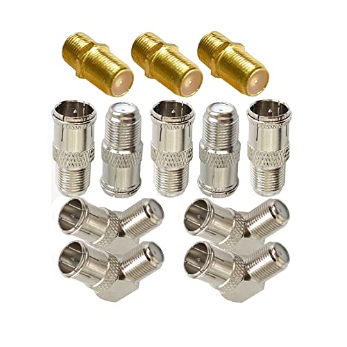 Lala Smill F Push On Plug Adapter for RVers Satellite Dish Cable TV Internet RV Trailer Coax Cable -...