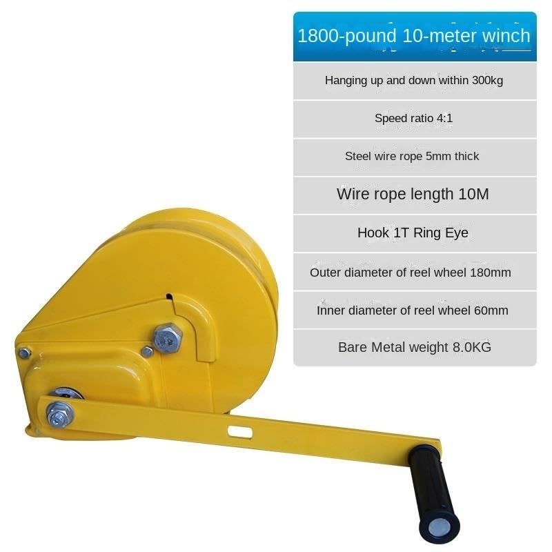 icVantA Air Conditioning Outdoor Unit Lifting Tools, Bracket + Self-Locking Winch, Labor-Saving Installation Tools (Color : Only 3HP Shelf) (Only 1800 Lb Winch 10m)