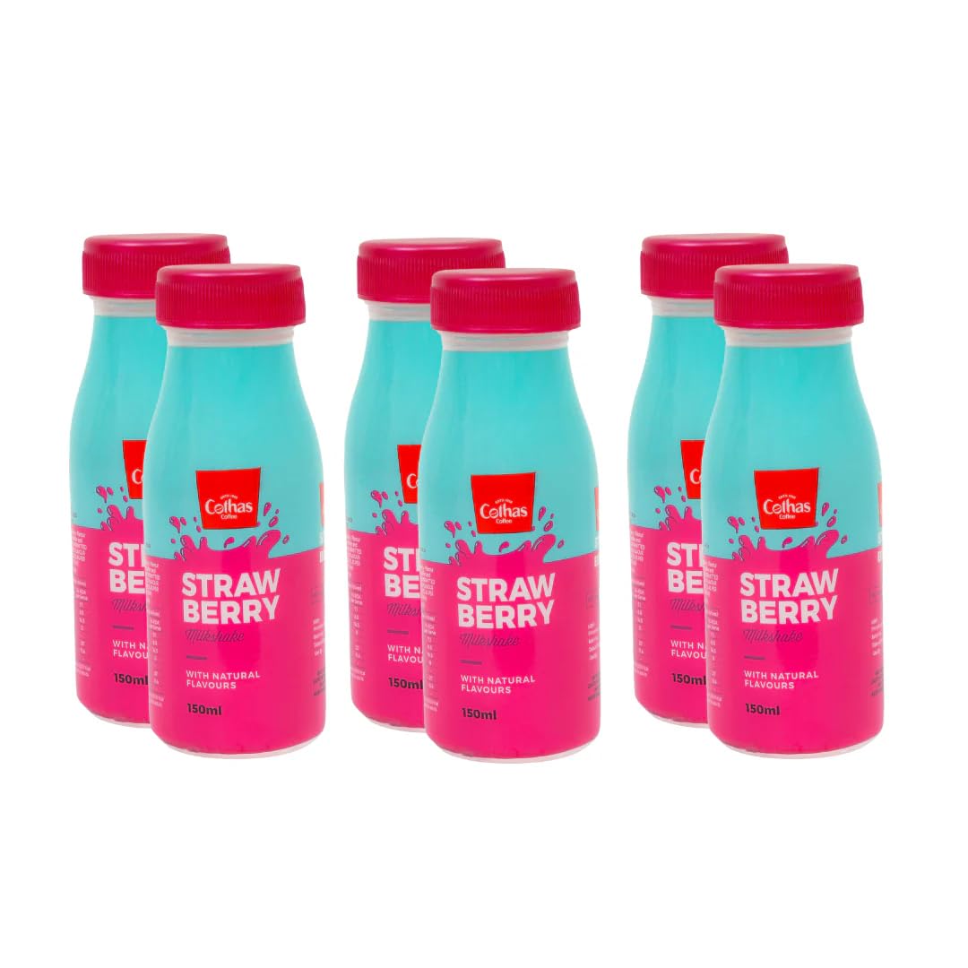 Cothas Strawberry Milkshake Made with Fresh Strawberries & Real-Toned Milk, Thick Ready to Drink Beverage with Rich Creamy Taste, Perfect Anytime Refreshment | 150 ml x 6 Bottles-image-6