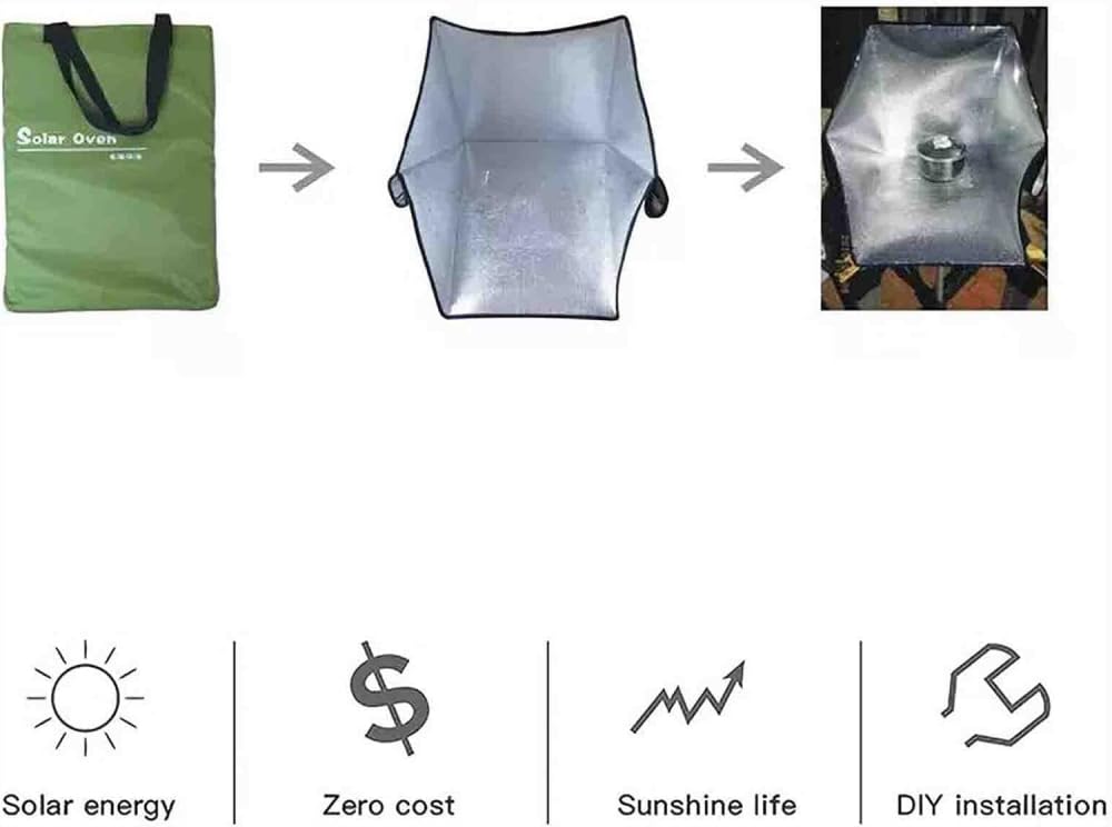Four Sac De Four Solaire, Cuisinière Solaire Extérieure Portable Et Four De Camping,Outil d'urgence pour La Cuisson Solaire - Sac De Four Et Kit De Four Hollandais