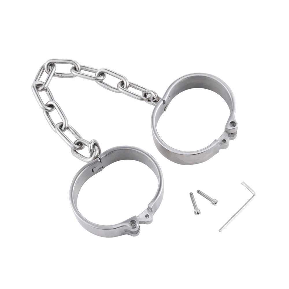 MFMYEE Handfesseln Sexspielzeug, Metall Handschellen Sex mit Schloss und Schlüssel Edelstahl für Paar Bondage Fesseln Erwachsene Spiel Erotik Sexspielzeuge (8.7 * 7.2cm)