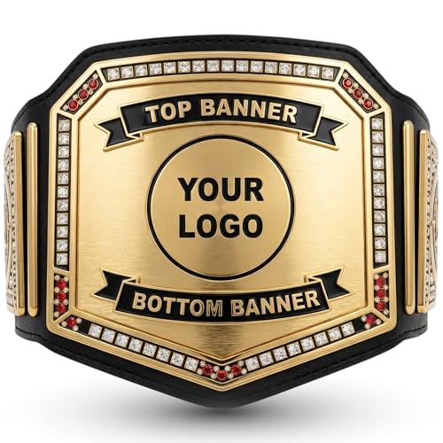 HANDSY Custom Championship Belt - Personalized Custom Wrestling Belt - Customizable Championship Belt for Award Sports Events (2mm Brass)