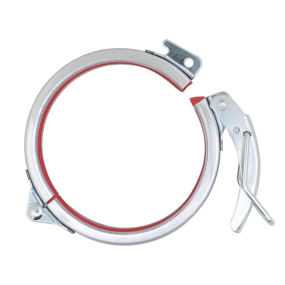 1PCS Quick Release Galvanized Duct Pipe Clamp, Adjustable Round Barrel Ring Clamp for 100mm to 300mm Tubing(100mm)
