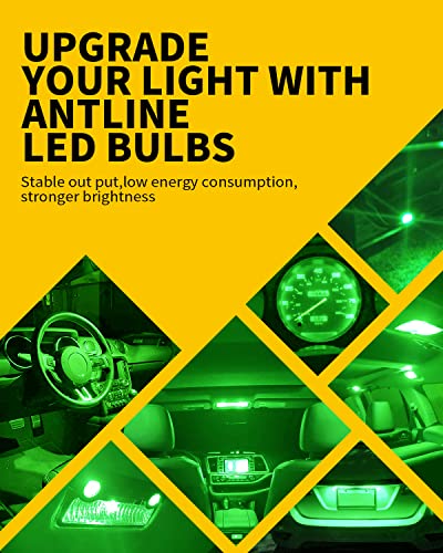 Antline 194 T10 168 2825 W5W LED Verde Pack 10 miniatura 7