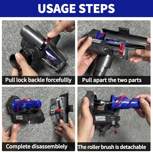 Anti-Tangle Tierhaarbürste für Dyson V12 Slim SV20 – Staubsauger Zubehör für Matratzen, Polster & Tierhaare, kompatibler Ersatzaufsatz