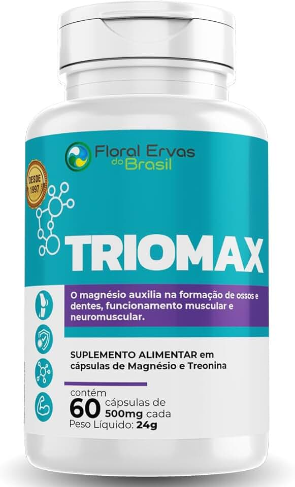 Triomax 60 Cáps. Magnésio Treonato Dimalato Cloreto Quelato
