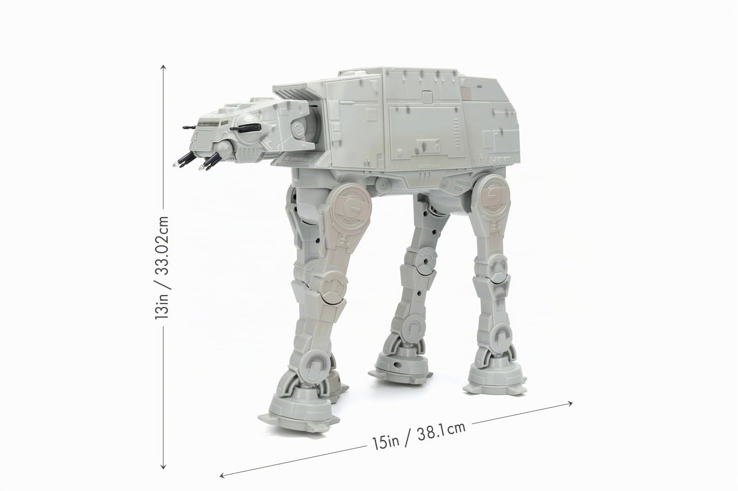 Jada Star Wars AT-AT Walker Teledirigido 33 cm, Robot Imperial con Luz y Sonido, Movimiento Realista, Cabeza Móvil, Juguete +6 Años (9336944314R00)