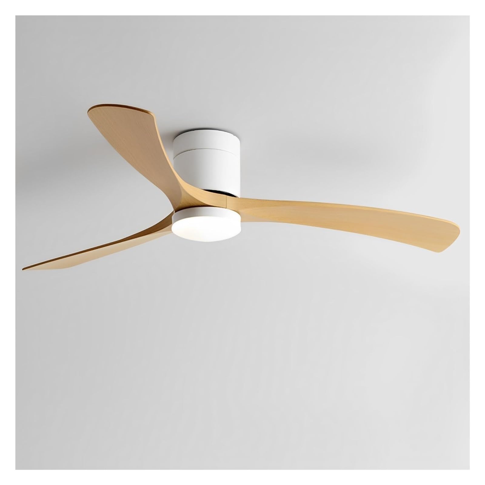 KHUKHU Modern Remote Ceiling Fan with LED Light Nordic Quiet Ceiling Fans