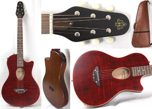 Amazon.co.jp: BambooInn BambooInn-CE See Thru Red フォーク弦タイプ