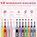 Isamaitzco 12 Colors Nail Art Pens Set, Fine Tip Nail Polish Pen Markers, Quick Dry Nail Art Kit for DIY Home Salon, Professional Nail Paint Pens Tools, Manicure Set Gift for Adults Beginners
