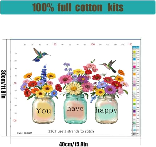 Image of Tree Stamped Cross Stitch Kits for Beginners Adults,Landscape Dimensions Needlepoint Art Crafts,Counted Cross Stitch Kits Embroidery Kits for Beginners Adults for Home Decor 11.8x15.7inch