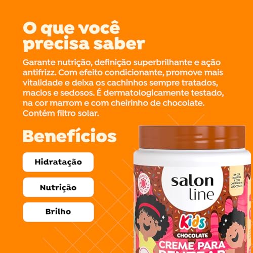 Salon Line, SL CREME PENTEAR CONDICIONADOR KIDS CHOCOLATE CACHINHOS NUTRIDOS 1KG