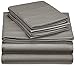 Pinzon 400-Thread-Count Pleated Hem Egyptian Cotton Sheet Set - Full, Sterling