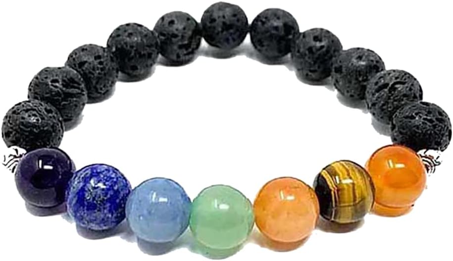 Kundalini - Om Ah Hum Chakra Incense Set with Chakra Bracelet | All 7 Chakras | 19 Sticks per Chakra | Bracelet has Real Semi Precious Stones Each Representing Each Chakra (INLA-TBI103)