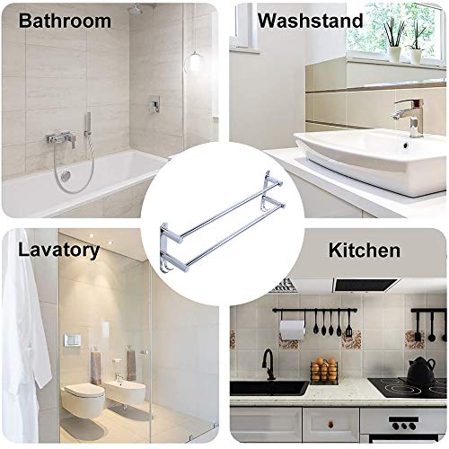 Towel Bars Freely Retractable 20-30 Inche Stainless Steel 304 Bath Towel Rack Strong 3M Adhesive Bathroom Wall-Mounting Free Mounting Hole-Installing Washroom Kitchen Space Saving (2 Bars) #TOP6