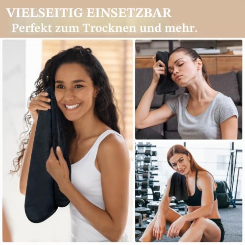 KinHwa Mikrofaser weiche Handtücher, Super saugfähiges Dickes Flauschiges Handtuch Dicke Handtücher (30cm x 50cm) schnell trocknende (für… – Ansicht 4