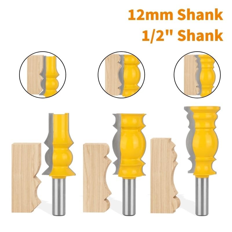 1-3 piezas de broca de moldura de corona, fresa for carpintería, fresa for madera, herramientas de corte de carburo(3pc33mm)
