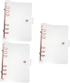 TEHAUX 3 Peças Capa De Fichário De Seis Furos Para Livro Escolar Capa De Fichário Transparente Caderno Capa Dura Diário Capa De Livro Capas De Livro De Bolso Capa De Arquivo De
