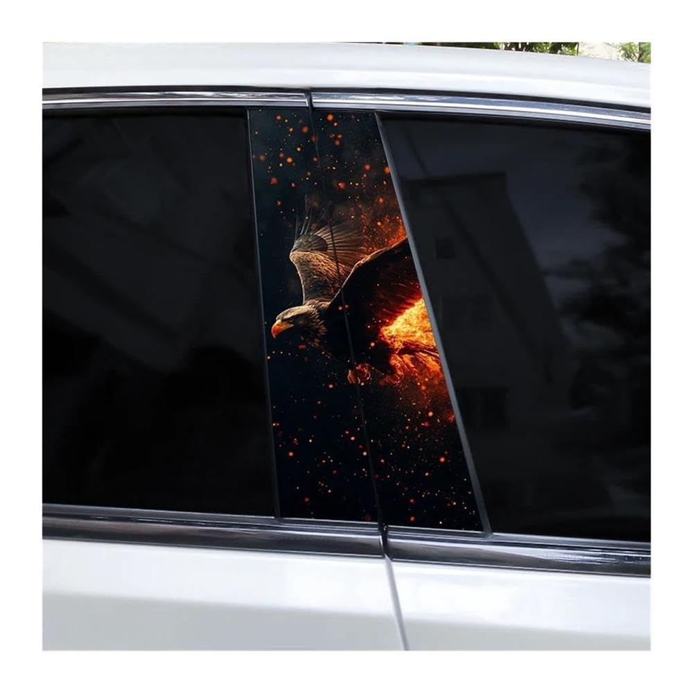 Body Parts 2pcs Animal Tiger Car B Pillar Sticker Animal Style Car Door Pillar Decal(D)
