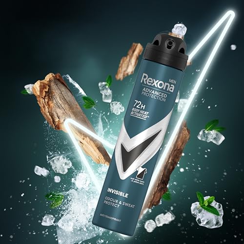 Rexona Invisible Black & White Deosol-Spray Advanced Protection 72h Anti-Transpirant für Herren, 200 ml, 6 Stück – Ansicht 5