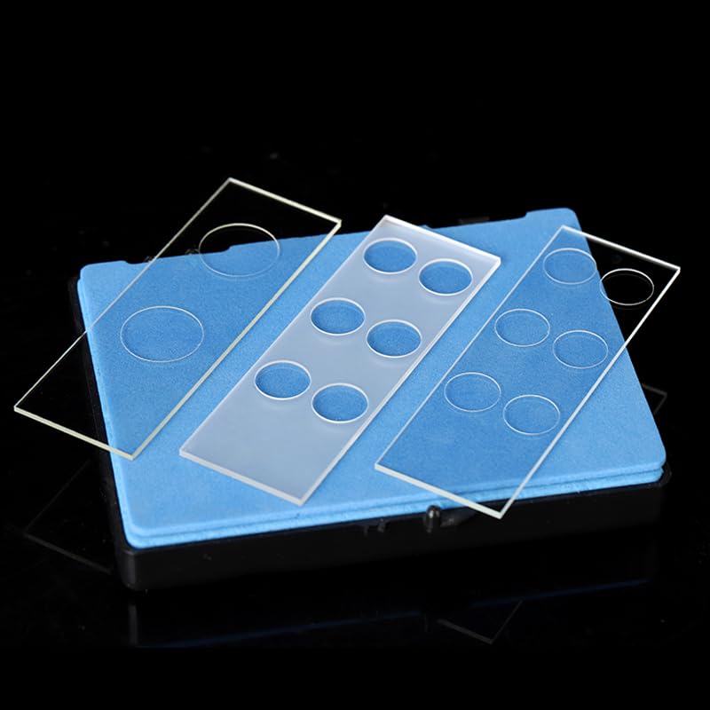 Lastre di vetro scanalate - Doppie fessure a fondo piatto - 75x25 mm - Ideali for uso in laboratorio 1pcs(D10xH0.5mmScrub)