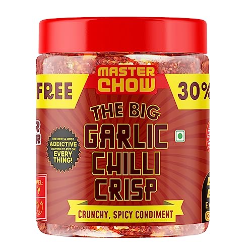 Image of MasterChow Chilli Garlic Crisp (450gms) - 30% Extra | Made with Sichuan Peppercorns, Crunchy Garlic & Red Chillies