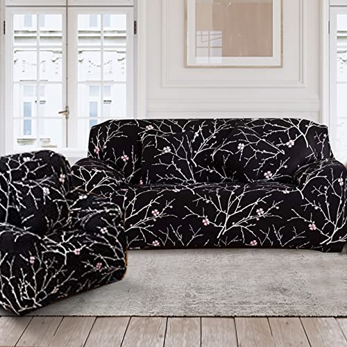 Housse de canapé 1 place extensible avec 2 housses de coussin pour fauteuil - 6