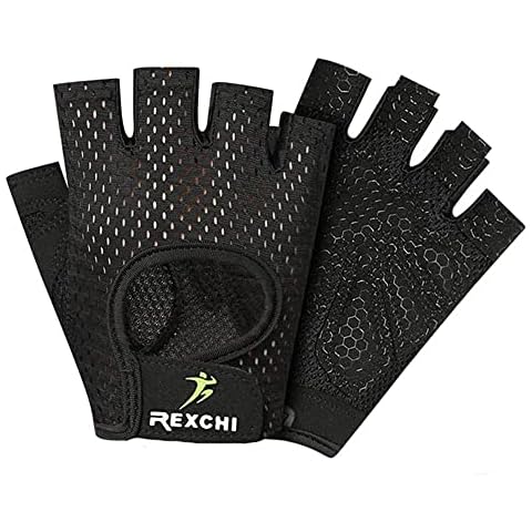 VERTAST Cycling Bike Gloves Gym Training Fitness Padded Half Finger Bicycle Gloves Shock-Absorbing Anti-Slip Breathable MTB Road Biking Gloves for Men Women, Black, S Cover